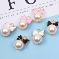 10 Pcs/package Simple Style Bow Knot Alloy Enamel Inlay Jewelry Accessories main image 5