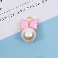 10 Pcs/package Simple Style Bow Knot Alloy Enamel Inlay Jewelry Accessories sku image 1