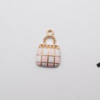 10 Pcs/package Simple Style Bag Lattice Alloy Enamel Jewelry Accessories sku image 1