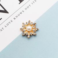 10 PCS/Package Alloy Rhinestones Pearl Flower Simple Style sku image 4