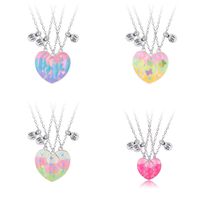 Wholesale Jewelry Casual Cute Heart Shape Butterfly Alloy Pendant Necklace main image 6