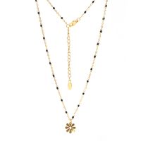 Vacation Flower Stainless Steel Plating Layered Necklaces sku image 1