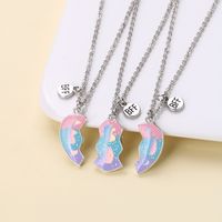 Wholesale Jewelry Casual Cute Heart Shape Butterfly Alloy Pendant Necklace main image 3