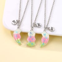 Wholesale Jewelry Casual Cute Heart Shape Butterfly Alloy Pendant Necklace main image 5