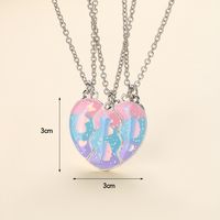 Wholesale Jewelry Casual Cute Heart Shape Butterfly Alloy Pendant Necklace sku image 1