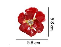 Elegant Flower Alloy Enamel Artificial Gemstones Unisex Brooches main image 2
