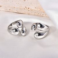 Titanium Steel 18K Gold Plated Simple Style Plating Geometric Open Rings main image 2