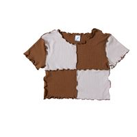 Simple Style Color Block Cotton Blend T-shirts & Blouses main image 4