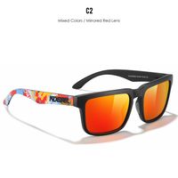 Casual Color Block Tac Square Full Frame Sports Sunglasses sku image 8