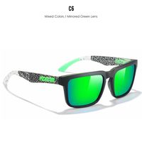 Casual Color Block Tac Square Full Frame Sports Sunglasses sku image 11