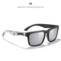 Casual Color Block Tac Square Full Frame Sports Sunglasses sku image 10