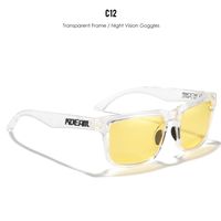 Casual Color Block Tac Square Full Frame Sports Sunglasses sku image 7