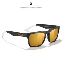 Casual Color Block Tac Square Full Frame Sports Sunglasses sku image 12