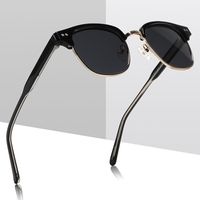 Casual Solid Color Tac Oval Frame Half Frame Women's Sunglasses main image 4