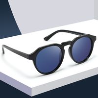 ريترو كتلة اللون تاك إطار بيضاوي اطار كامل المرأة النظارات الشمسية main image 6