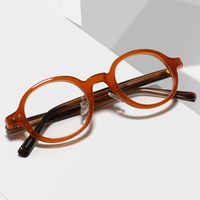 Simple Style Solid Color Ac Oval Frame Full Frame Optical Glasses main image 1