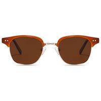 Casual Solid Color Tac Oval Frame Half Frame Women's Sunglasses main image 3