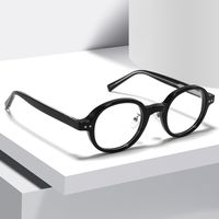 Simple Style Solid Color Ac Oval Frame Full Frame Optical Glasses main image 6