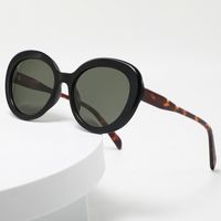 Casual Solid Color Tac Oval Frame Full Frame Women's Sunglasses main image 1