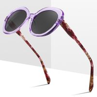 Casual Solid Color Tac Oval Frame Full Frame Women's Sunglasses main image 4