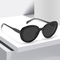 Casual Solid Color Tac Oval Frame Full Frame Women's Sunglasses main image 3