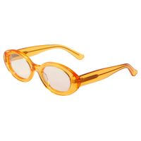 Casual Simple Style Solid Color Cr-39 Oval Frame Full Frame Women's Sunglasses main image 4