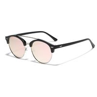 Hip-hop Streetwear Geometric Ac Round Frame Full Frame Women's Sunglasses sku image 3