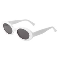 Casual Simple Style Solid Color Cr-39 Oval Frame Full Frame Women's Sunglasses main image 3
