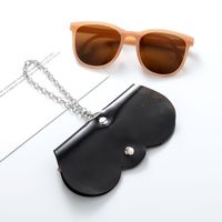 Casual Solid Color Plastic Unisex Glasses Pouch sku image 4