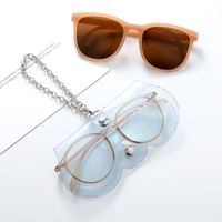 Casual Solid Color Plastic Unisex Glasses Pouch main image 2