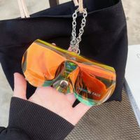 Casual Solid Color Plastic Unisex Glasses Pouch main image 1