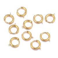 10 PCS/Package Stainless Steel Solid Color Earrings Accessories Simple Style main image 1