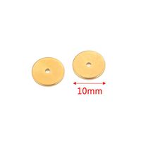 50 Pièces/Paquet Acier Inoxydable Rond Couleur Unie Perles sku image 10