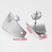10 Stück/Paket Metall Einfarbig Ohr Stecker Zubehör IG-Stil Einfacher Stil sku image 9