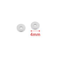 50 Pièces/Paquet Acier Inoxydable Rond Couleur Unie Perles sku image 1