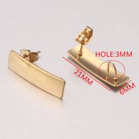 10 Stück/Paket Metall Einfarbig Ohr Stecker Zubehör IG-Stil Einfacher Stil sku image 14