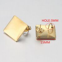 10 PCS/Package Metal Solid Color Ear Stud Accessories IG Style Simple Style sku image 15