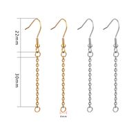 20 PCS/Package Stainless Steel Solid Color Hook Earring Findings Simple Style main image 2