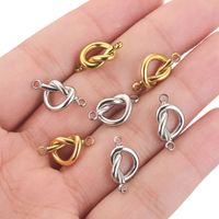 5 PCS/Package Stainless Steel Knot Jewelry Buckle Simple Style main image 5