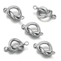 5 PCS/Package Stainless Steel Knot Jewelry Buckle Simple Style sku image 1