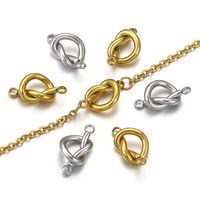 5 PCS/Package Stainless Steel Knot Jewelry Buckle Simple Style main image 1