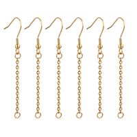 20 PCS/Package Stainless Steel Solid Color Hook Earring Findings Simple Style main image 1