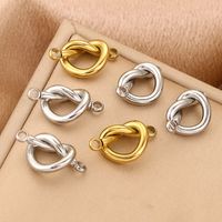 5 PCS/Package Stainless Steel Knot Jewelry Buckle Simple Style main image 4