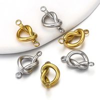 5 PCS/Package Stainless Steel Knot Jewelry Buckle Simple Style main image 3