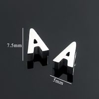5 Pcs/package Simple Style Letter Stainless Steel Plating Beads Jewelry Accessories sku image 1