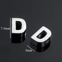 5 Pcs/package Simple Style Letter Stainless Steel Plating Beads Jewelry Accessories sku image 4