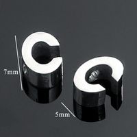 5 Pcs/package Simple Style Letter Stainless Steel Plating Beads Jewelry Accessories sku image 3