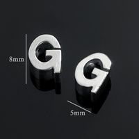 5 Pcs/package Simple Style Letter Stainless Steel Plating Beads Jewelry Accessories sku image 7