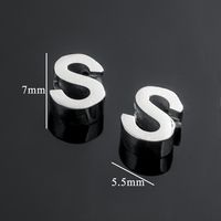 5 Pcs/package Simple Style Letter Stainless Steel Plating Beads Jewelry Accessories sku image 19
