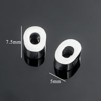 5 Pcs/package Simple Style Letter Stainless Steel Plating Beads Jewelry Accessories sku image 15